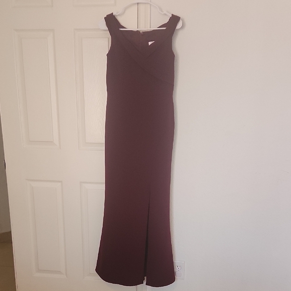 JB P226009 Simple Soft Crepe Long Bridesmaid Dress with Portrait Neckline 16 - Picture 3 of 11